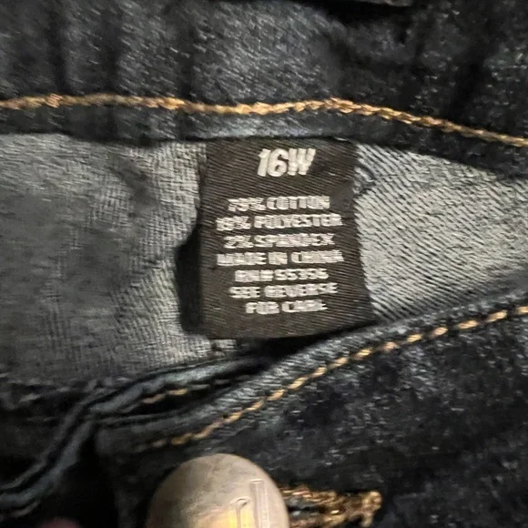 d. jeans Women's Deep Indigo stretch Skinny jeans plus 16 - Picture 7 of 9